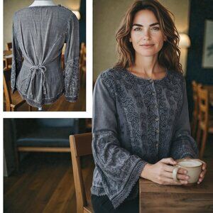 HIMALAYAN ARTS WEAR (MED) BY YESHI Embroider Detail Back Tie